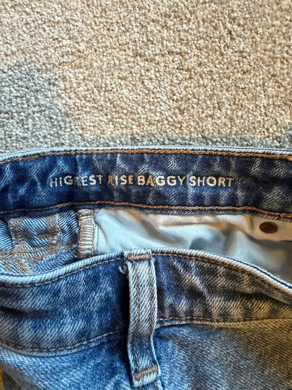 American Eagle Highest Rise Baggy Distressed Shorts - Image 7