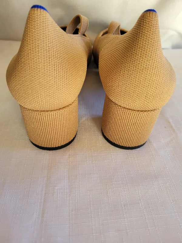 Rothy's Wome's Mary Jane Block Heel Pumps Camel Tan Size 9.5 - Image 5