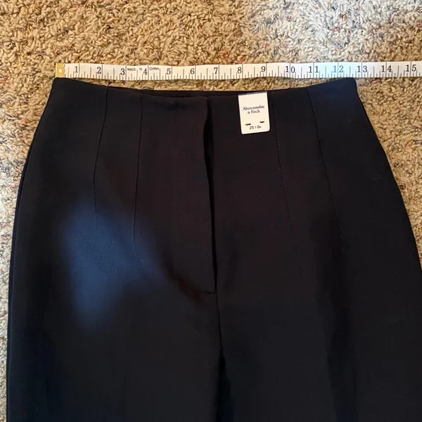NEW Abercrombie & Fitch Slim Straight Tailored Trouser Pants Black Size 25 - Image 12