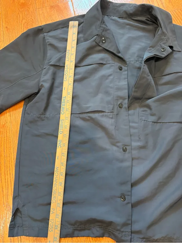 Fabletics Charcoal Gray Snap Front Utility Jacket Size Medium - Image 8