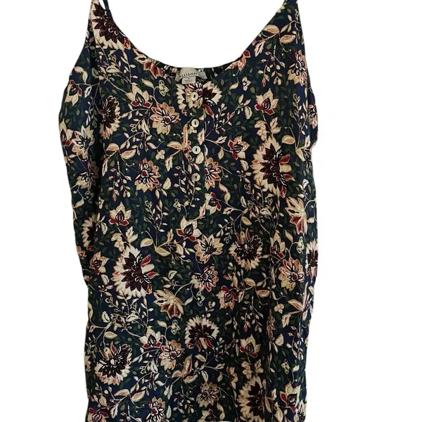 Allison Joy Women's Floral Sleeveless Blouse Large - Image 4