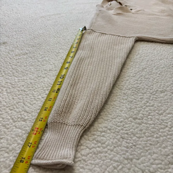 Aeropostale Cropped Ribbed Knit V-Neck Pullover Sweater Coastal Grandmother Fall - Image 6