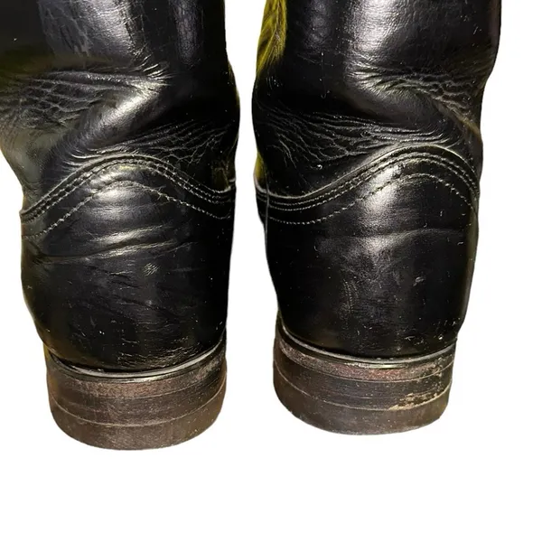 Justin Boots Black‎ Western Cowboy Boots Women's 6B USA Leather L3703 - Image 8