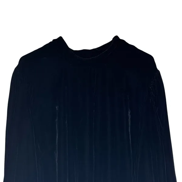 Banana Republic Women's Shift Dress Open‎ Back Long Sleeve Velvet Black XL NWT - Image 2
