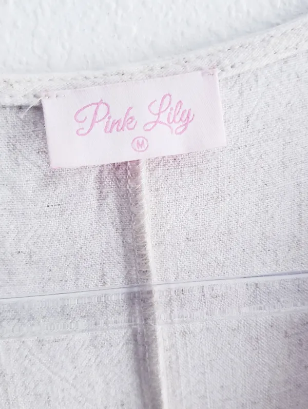 Pink Lily Cream Button Vest - Image 7