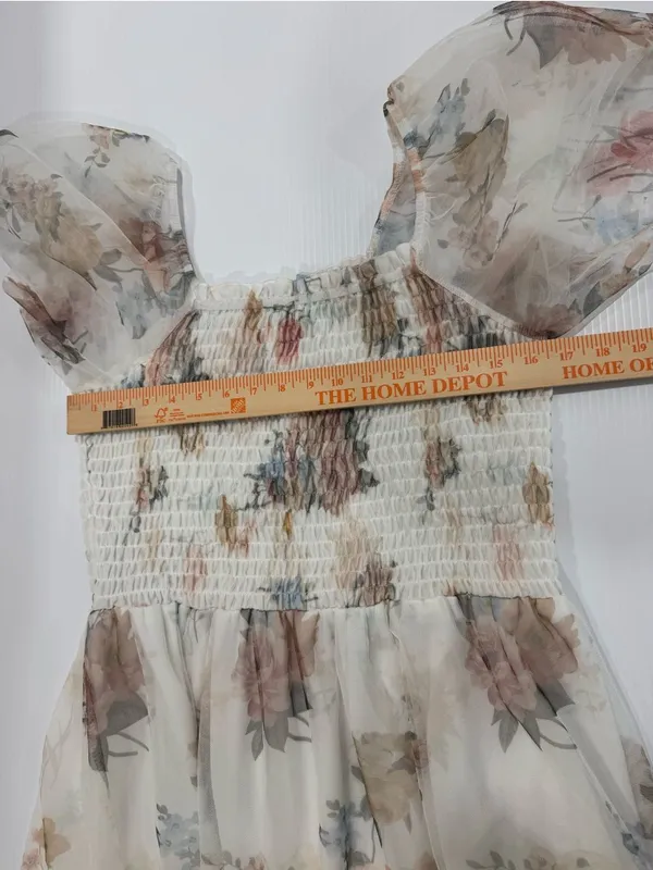 Tivoli Tulle Short Dress - White Floral - Baltic Born XL - Image 4