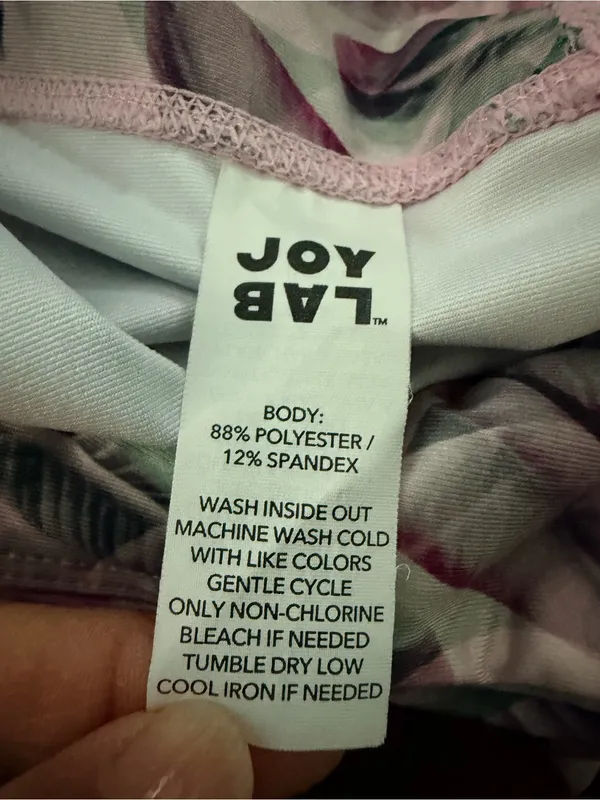 JoyLab Pink Leaf-Pattern Leggings - Image 5