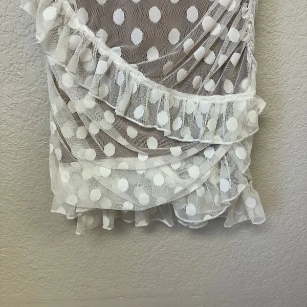 NWT Majorelle Bandit Off the Shoulder Mini Dress White Medium - Image 6