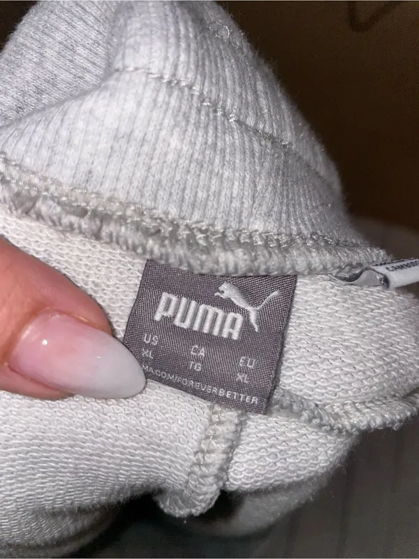 Puma Women's Gray Athletic Sweat Shorts - Image 7