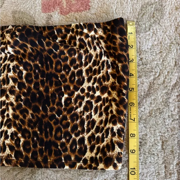 Leopard print tube top buckle cheetah animal women’s large western boho festival - Image 2