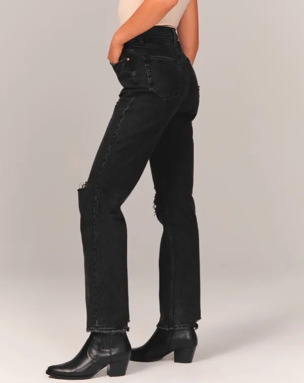 Abercrombie & Fitch 90’s Straight Black Jeans - Image 3