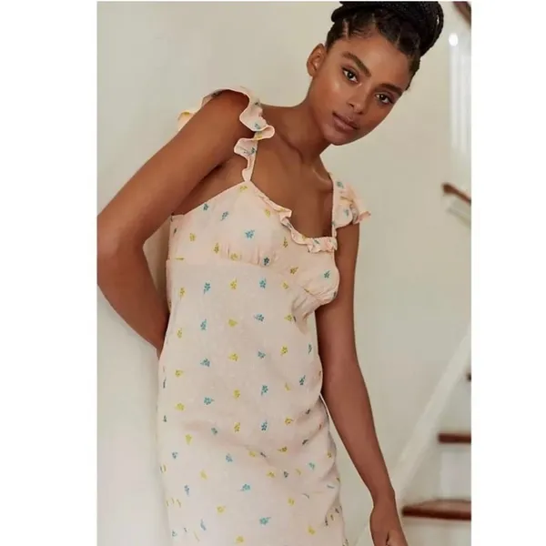 By‎ Anthropologie Scallop Baby Midi Dress - Image 3