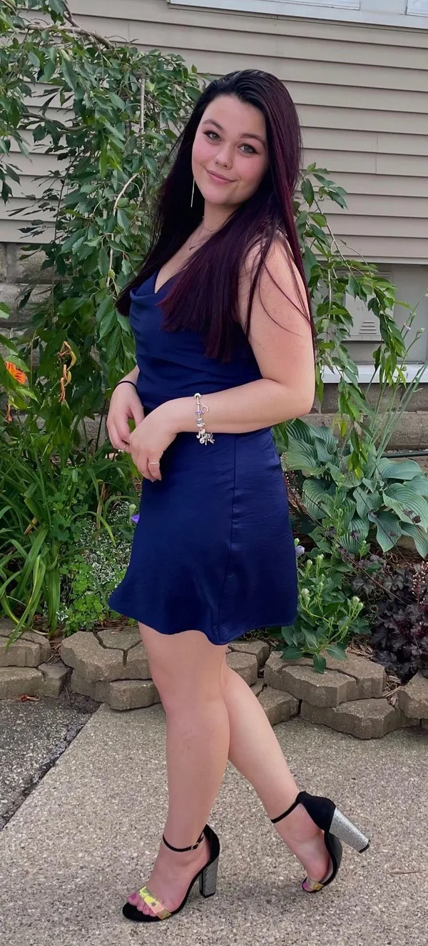 Altar'd State Blue Silk Dress - Image 3