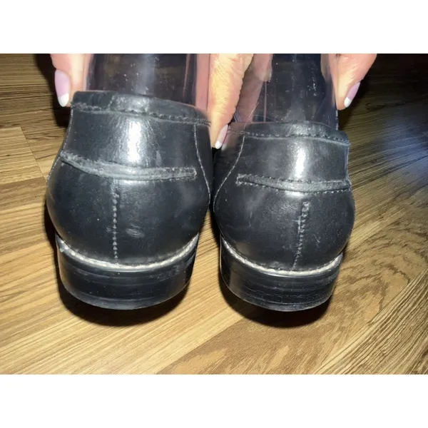 Franco Sarto 9.5 M‎ Slip-On Black Shoes Closed Toe Classic Pumps Women's - Image 4