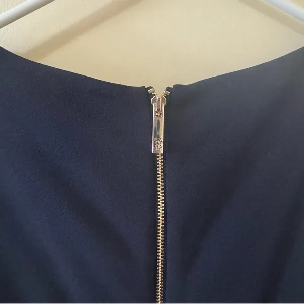 Tommy Hilfiger Navy White Fit & Flared Scuba Dress Size 10 - Image 5