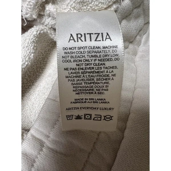 Aritzia Azure Skies Jogger Terry Sweatpants Bone‎ Women’s Size Medium - Image 7