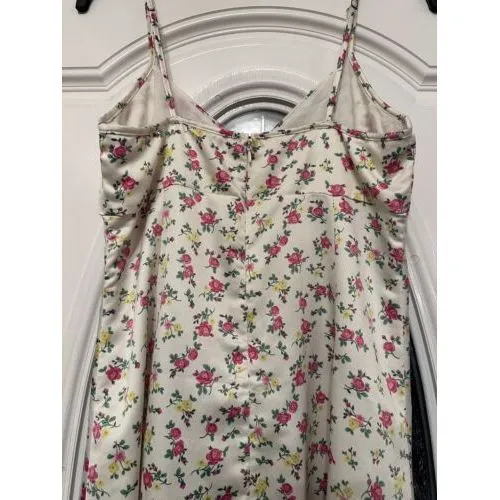 Aeropostale Mini Dress Medium White Ivory Pink‎ Floral Y2K - Image 5