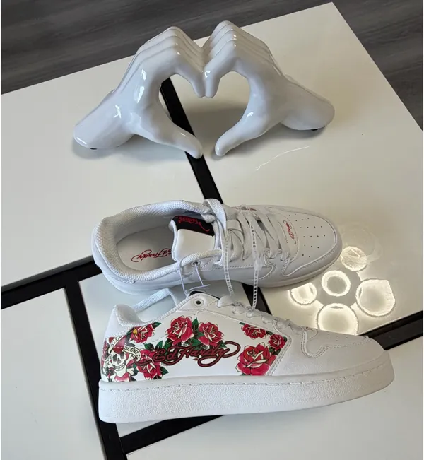🔥 Ed Hardy Skull & Roses Court Sneakers (Size 7.5) - Image 8