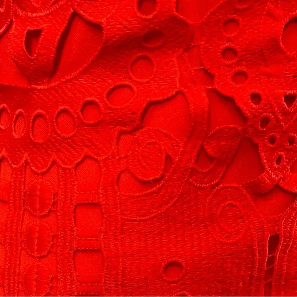 Lulus Mini Dress Lace Crochet Bodycon Spaghetti Strap Coral Women’s Size Small - Image 12