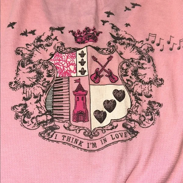 PINK VICTORIAS SECRET Long Sleeve sleep shirt size medium Y2K Bella Swan - Image 10