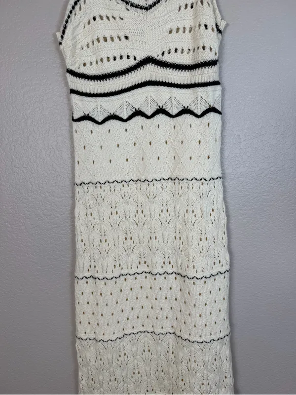 Commense Paros Crochet Eyelet See Through Midi Dress size XS NEW $50 - Image 8