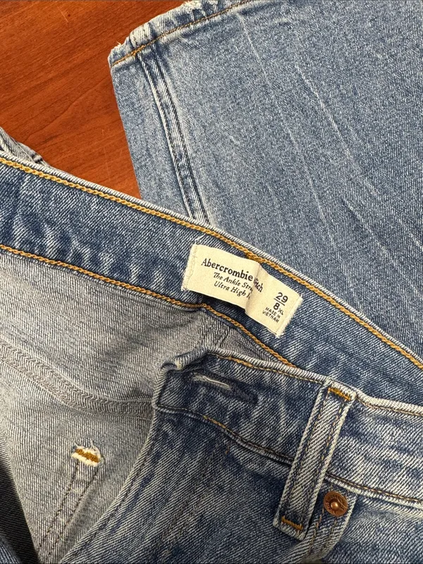 Abercrombie and fitch ankle straight jeans 8 extra long // 091850 - Image 2