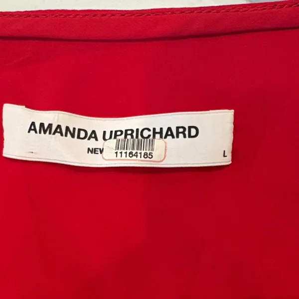 Amanda Uprichard Red Tie-Front Dress - Image 5