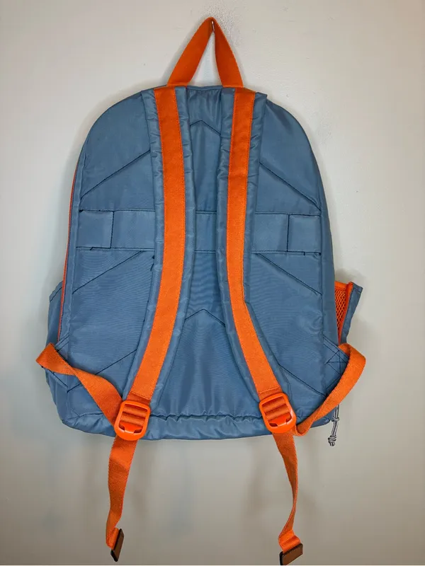 Vera Bradley Lighten Up Grand Backpack Mineral Blue Orange Laptop Travel - Image 4