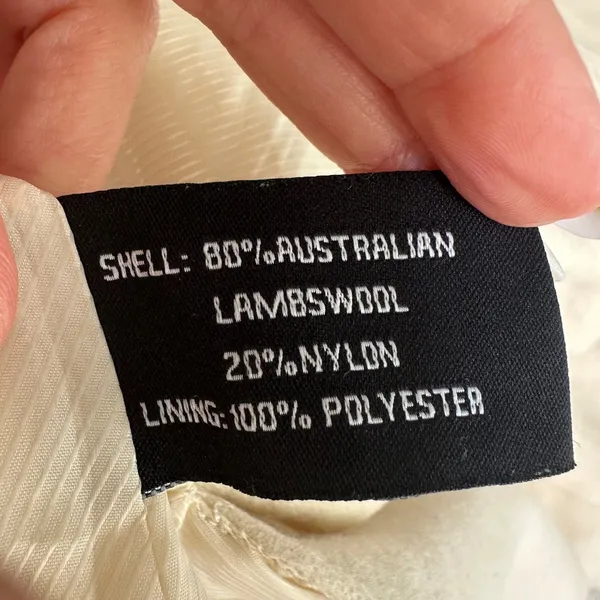 George Simonton vintage lambswool cream ivory preppy winter peacoat y2k 6‎ - Image 5