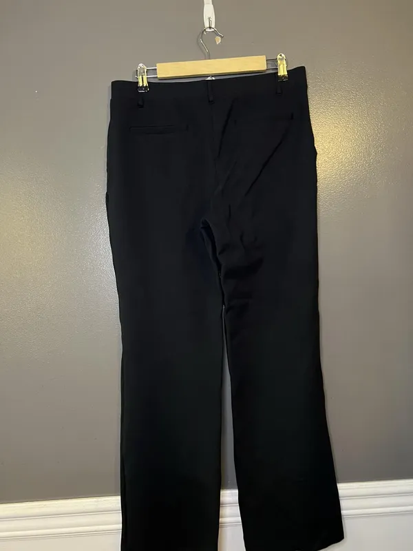 Quince Pants Womens Petite Large Navy Ponte Bootcut Pull On Stretch Work Office - Image 5