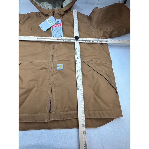Carhartt FR Full Swing Quick Duck Jacket Sherpa Lined Brown Size XXL NWT - Image 6