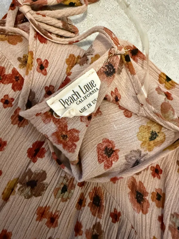 Peach Love Floral Boho Dress - Image 4