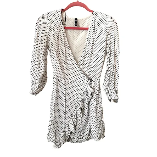 ZARA Polka Dot Wrap Romper Ruffled‎ Sz XS - Image 2