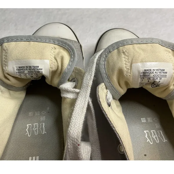 Converse‎ Chuck Taylor All Star Dainty Ox Grey Canvas Sneakers Women 7 - Image 11