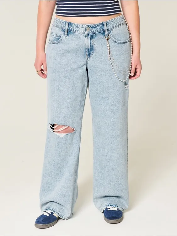 Hollister Low Rise Baggy Ripped Jeans - Image 2