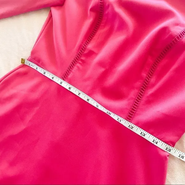 Charles Henry Bell Sleeve Mini Dress in Barbie Pink Medium - Image 4