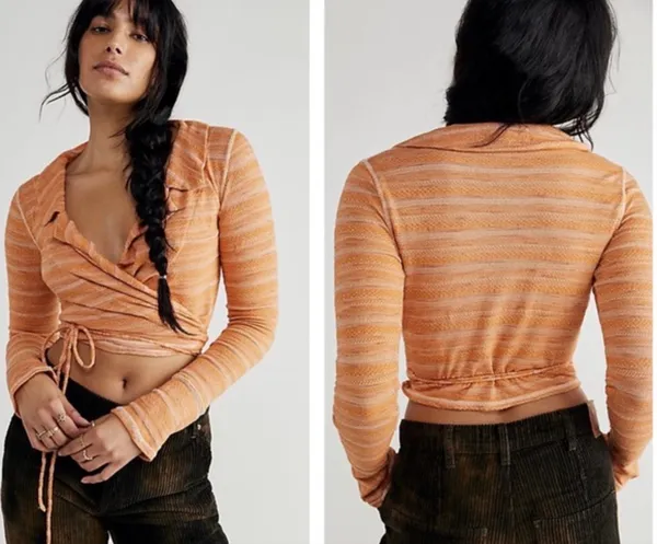 Free People Wrap Top Long Sleeve - Image 2