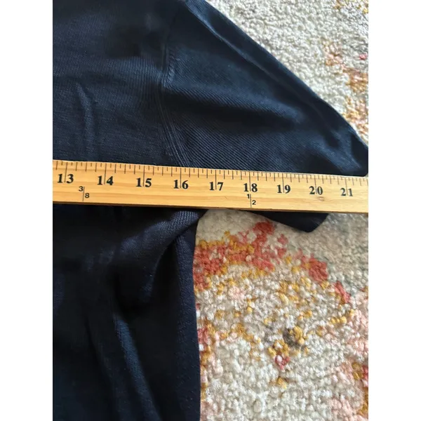 Lauren Ralph Lauren 100% Silk Short Sleeve Knit Top Black Old Money Small - Image 4