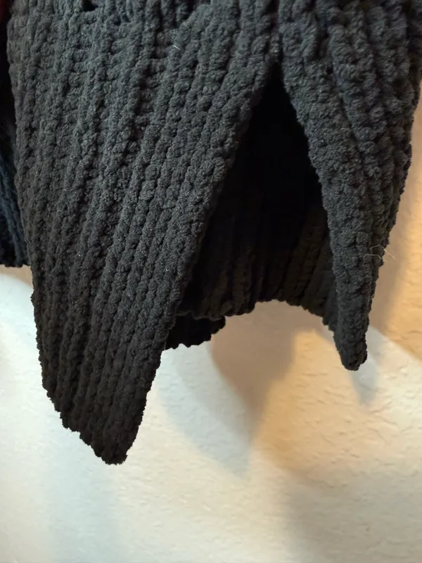 Aerie Black Cable Car Quarter Zip Chunky Cable Knit Sweater Size S Academia - Image 8