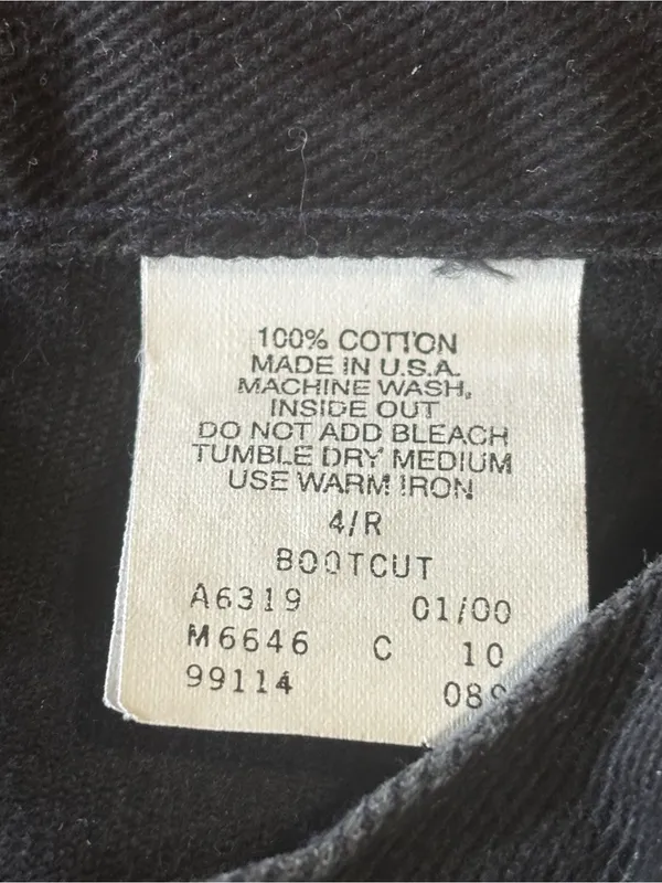 Vintage Harley Davidson Jeans Regular Bootcut Black Denim - Image 5