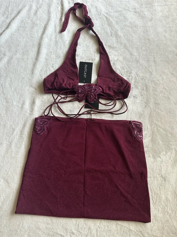 Outcast Clothing 2 Piece Set Kendrick top raspberry shimmer Kendrick skirt raspberry shimmer - Image 7