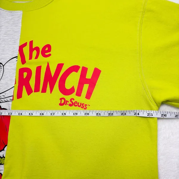 Dr. Seuss Grinch Christmas Sweatshirt Green and Gray‎ Size XXL - Image 6