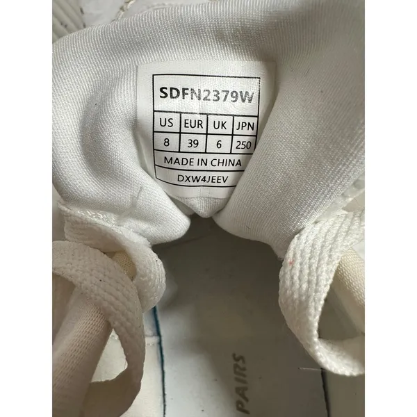 Dream Paris Women White Tweed Lace Up Sneakers Casual Comfort Shoes US 8 EUR 39 - Image 6