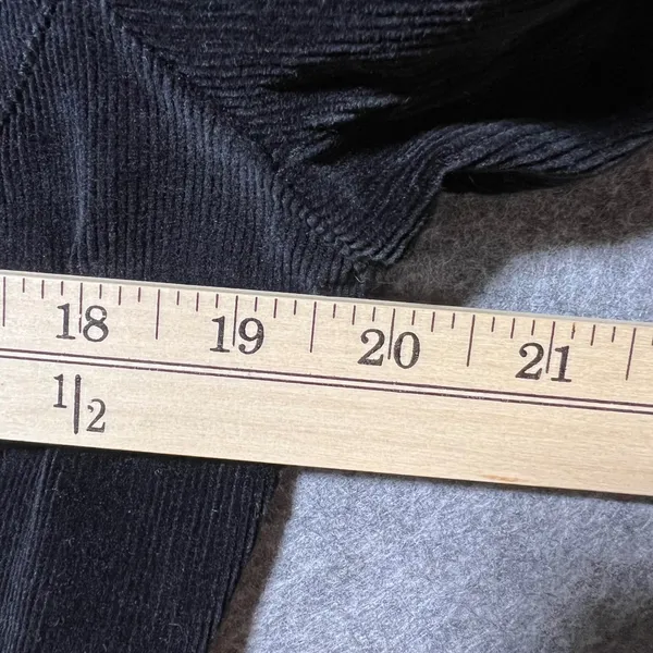 Vintage Y2K St. Johns Bay Black Corduroy Blazer Jacket Mandarin Collar Stretch M - Image 5