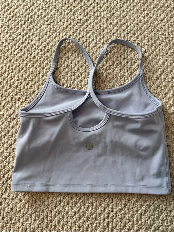 X by Gottex Size Extra Small XS Women's Light Lavender Racerback Crop Bralette - Image 4