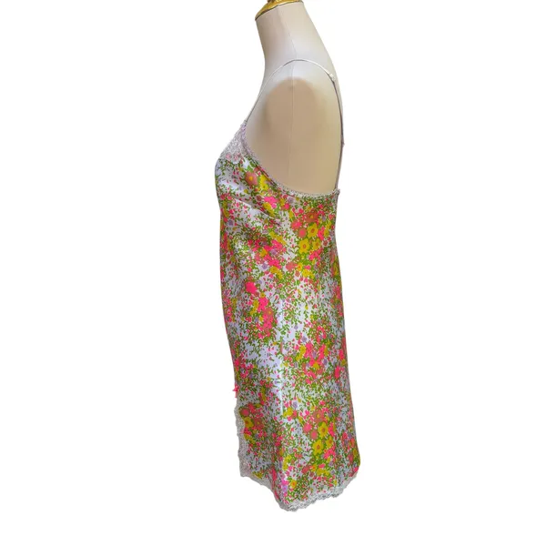 Victoria's Secret Slip Dress M Multicolor Floral Lace Chemise Coquette Soft Girl - Image 4