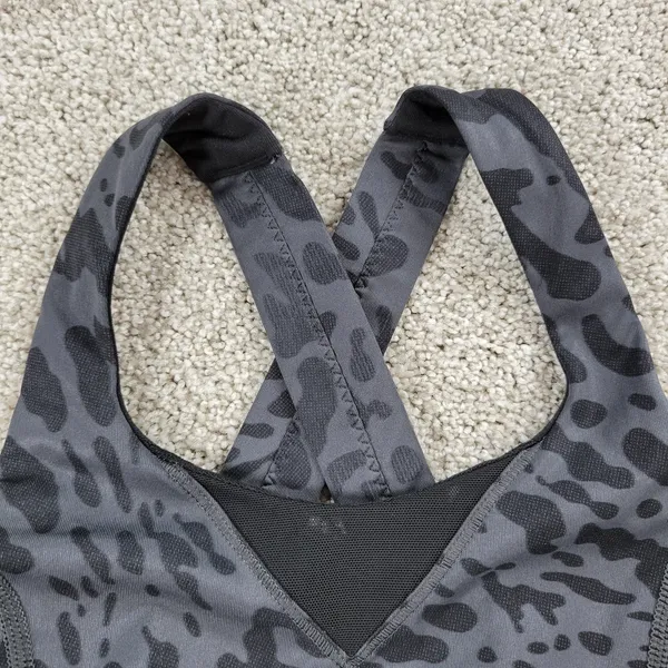 Lululemon In A Flash Bra II Womens 2 Deep Coal Animal Swirl Cheetah Crossback - Image 8