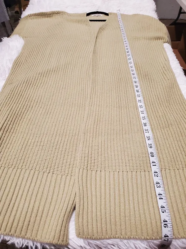 WeWoreWhat Oversized Knit Coatigan in Oat Medium Large - Image 5