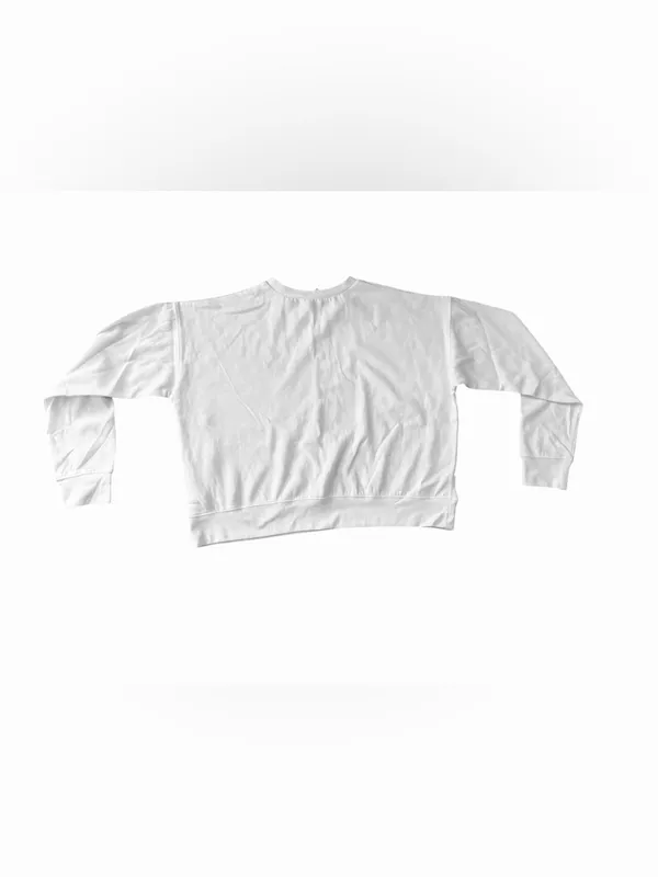 Abound Womens White Fleece Cropped Sweatshirt - Image 3