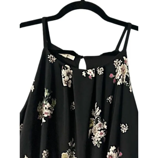 Maurices Black‎ Floral Halter Maxi Dress S Wedding Cruise Vacation Cottagecore - Image 15
